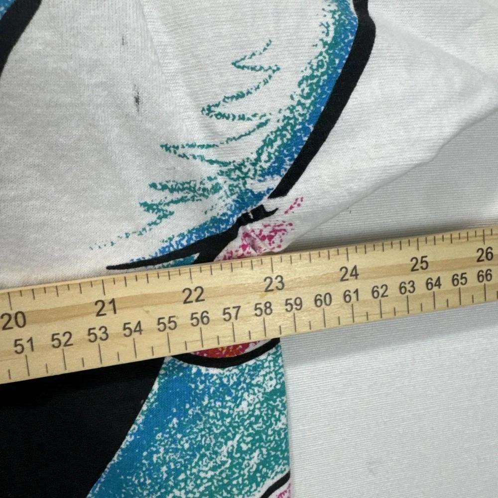 VTG Mickey Mouse Jerry Leigh Tshirt Mens sz XL white single stitch overall print - Picture 8 of 10